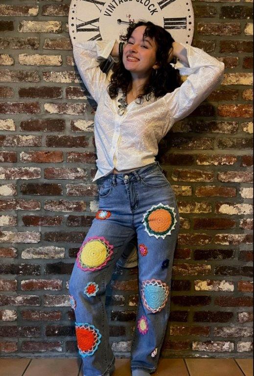 Colorful jeans pants