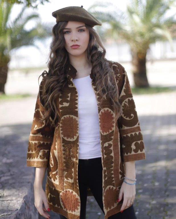 Brown coat outerwear with great design